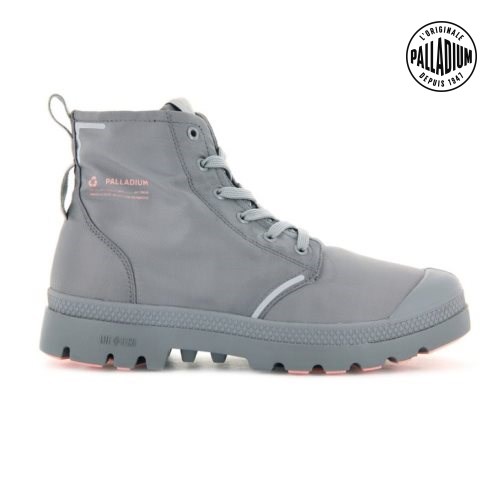 Palladium Pampa Lite+ Recycle WP+ Men's Boots Grey | UK G647-DLW